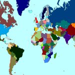 World map with unrecognized countries
