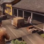 lassoed train rdr2 GIF Template