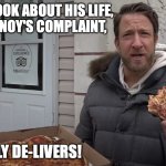 The book explains his hatred of tight shirts | THE BOOK ABOUT HIS LIFE,
PORTNOY'S COMPLAINT, TRULY DE-LIVERS! | image tagged in dave portnoy pizza,philip roth,barstool sports,portnoy's complaint | made w/ Imgflip meme maker