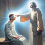 a blind man sees in a vision, A MAN NAMED Ananias, who came and
