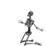 Skeleton on knees, arms raised to the sky in dramatic gratitude] meme