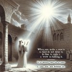 When you make a vow to God, do not delay in fulfilling it . . .