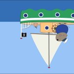 Daddy Dog sailing upside down