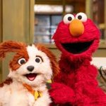 elmo and dog