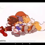 Sonic and friends cuddling all together