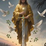 Jesus with sword
