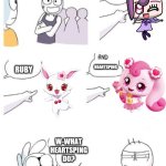 Welcome to the gang kid! Cute & Melody | ARIAPING; HEARTSPING; RUBY; W-WHAT HEARTSPING DO? ALL CATCH GIRL CUTE & MELODY | image tagged in welcome to the gang blank,cute | made w/ Imgflip meme maker