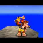 Kazooie eating a jiggy meme
