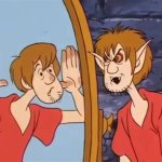 Shaggy Monster Mirror
