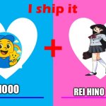 I ship bimooo and Rei hino | BIMOOO; REI HINO | image tagged in i ship it,ragebait,shitpost,sailor moon | made w/ Imgflip meme maker