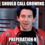 Operation Ass Cream | WE SHOULD CALL GROWING UP; PREPERATION H | image tagged in scott evil,why dont we,call it,it is what it is | made w/ Imgflip meme maker