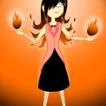 Lucy Loud and Flame Princess fusion