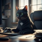 Working cat