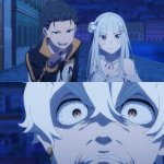 Subaru and Emilia making fun of Regulus