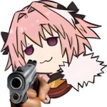 Astolfo Holding Someone At Gunpoint