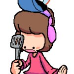Melodii wearing SpongeBob Hat