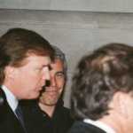 Epstein looking at Trump