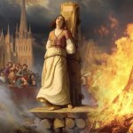 Joan of Arc, at the stake