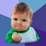 Baby fist pumped