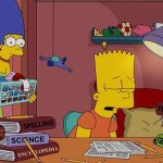 Bart Simpson Doing Homework