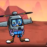 wing span wearing a helicopter helmet