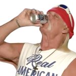 Hulk Hogan - drinking beer