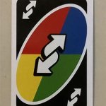 Multicoloured reverse card template