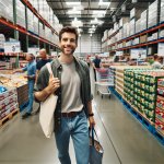 Gay man walking into costco
