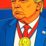Donald Trump Big Daddy Nobel Peace Prize poster drawing