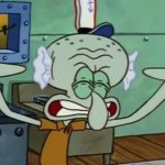 Squidward covering their ears