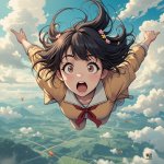 falling anime girl