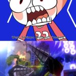 were-shrimpo vs. devastator | DEVASTATOR: *ROARS VERY LOUDLY* | image tagged in ruin this fill in meme 185,transformers,deviantart,decepticons,cringe,monster | made w/ Imgflip meme maker