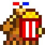 Llama eats popcorn