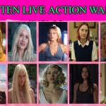 top ten live action waifus | TOP TEN LIVE ACTION WAIFUS | image tagged in top ten live action waifus,movies,live action,blondes,mermaids,king kong | made w/ Imgflip meme maker