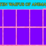 Top ten waifus of animation