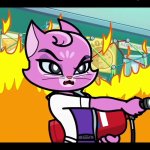 Angry Purrfessor Purrnelope