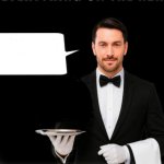 waiter w/ empty plate