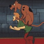 Shaggy and Scooby running meme
