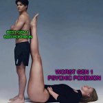 Generation 1 Psychic type was op af | BEST GEN 1 
BUG POKEMON; WORST GEN 1 PSYCHIC POKEMON | image tagged in tall woman small man,pokemon,pokemon memes,woman,funny pokemon,pokemon red and blue | made w/ Imgflip meme maker