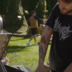 Erik Campbell setting up the Grill