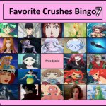 favorite crushes bingo 7 | 7 | image tagged in favorite crushes bingo,7,anime,comics/cartoons,movies,gaming | made w/ Imgflip meme maker
