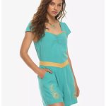 Her Universe Disney Aladdin Jasmine Peacock Romper | Hot Topic