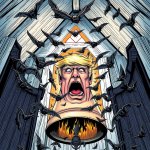 Trump_bats in his belfry and going straight to hell meme