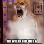 Yuck | ME WHEN I BITE INTO A SOFT FOOD AND FEEL CRUNCHY | image tagged in gifs,stop reading the tags | made w/ Imgflip video-to-gif maker