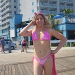 Ocean City Cream Puff Denver Shoemaker Posing in Pink Sparkles