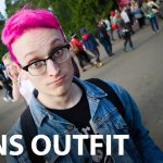 Man with pink hair