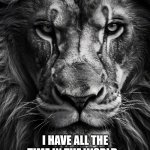 Lion and time to listen | I HAVE ALL THE TIME IN THE WORLD - THE POWER OF LISTENING | image tagged in lion,listen,listening,time | made w/ Imgflip meme maker