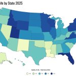 Quality of Life USA by state 2025