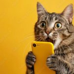Cat with phone meme