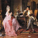 17th or 18th century woman and man template